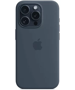 Alternative view of APPLE Cover Silicone MagSafe iPhone 15 Pro Storm Blue (MT1D3ZM/A)