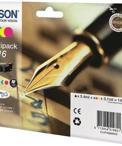 EPSON 16 DURABrite Ultra Ink Noir - Cyan - Magenta - Jaune (C13T16264022)