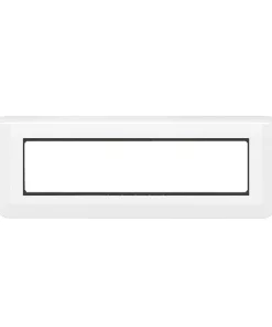 Plaque LEGRAND Mosaic avec support pour 8 modules horizontal blanc