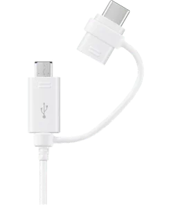 SAMSUNG Câble USB-A - microUSB - USB-C 1.5 m Blanc (EP-DG930DWEGWW)