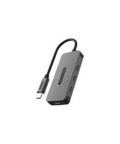 SITECOM Hub Pro USB-C vers 4 x USB-C PD Argenté / Noir (CN-5015)