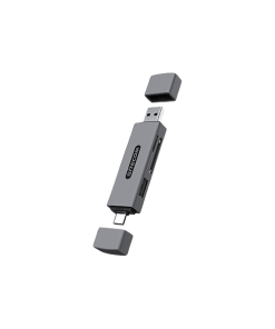 SITECOM Lecteur de carte USB-A / USB-C avec port USB Argenté / Noir (MD-1012 )